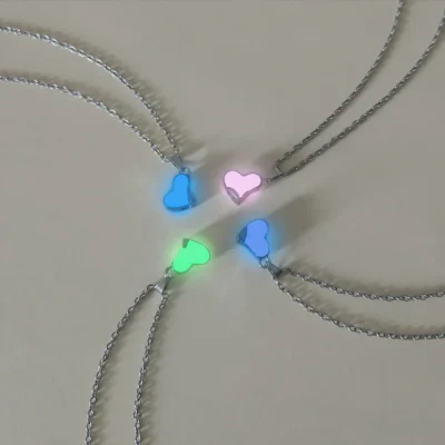 Collar Corazón Arcoíris