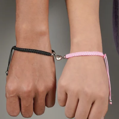 Dúo de Pulseras Artesanales Magnéticas